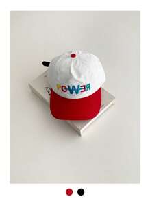 1 chiếc Mũ lưỡi trai thêu chữ phong cách Mỹ Soft Crown màu trơn, Mũ rộng vành chống nắng đa năng cho nữ, Chu vi vòng đầu lớn, Khuôn mặt nhỏ, Thời trang dạo phố, Xuân/Hè - Nhiều màu - Xem 16