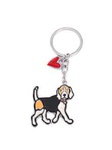 1pc Metal Basset Hound Keychain Dog Keychains For Women Bag Charm Trinket Men Car Key Ring Key Chain Jewelry Gift Animal Charm Car Accessories Backpack For School