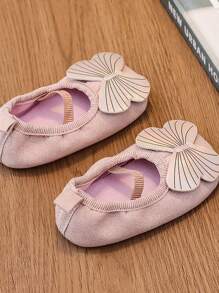 1 Pair Infant Toddler Elastic Band Soft Bottom Slip-On Infant Shoes, Suitable For Spring And Autumn - Pink - View 4