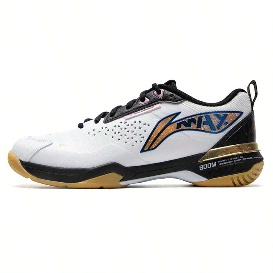 LI-NING Unisex Lightweight Breathable Badminton Shoes, Model AYAU003-2 - Standard White - View 1