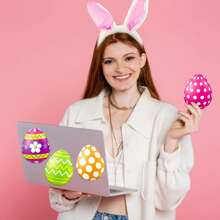 Garage Door Magnets Colorful Easter Egg Magnets Decorative Refrigerator Car Magnetic Stickers - Multicolor - View 3