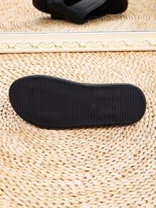 男士黑色阿拉伯风格舒适拖鞋、中东正装休闲拖鞋、沙滩鞋 - 黑色 - 查看 6