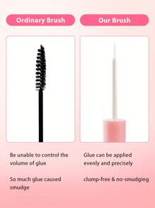 1pc 5ml Transparent Eyelash Glue, Waterproof Super Sticky False Eyelash Adhesive, Brush-On Style Lash Glue, Quick Drying & Long Lasting - White - View 7