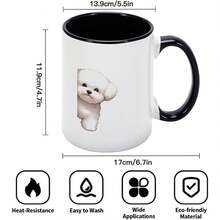 Funny Dog Puppy Black White Ceramic Coffee Mug 11oz Starry Sky Silhouette Dog Afghan Hound Coffee Cup Humorous Tea Milk Juice Mug Novelty Dog Gifts For Colleagues Girl Boy Classmate Teacher Kids11oz Ceramic Coffee Mug - Valentine's Day, Birthday,Woman's Day Gift, Easter Day Gift Idea For Dad Mom Friends Girlfriend Boyfriend
