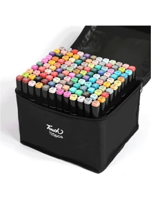 12/24/36/48/60/80/120/168pcs Art Student Marker Pen Set, Painting Sketch Watercolor Pens Suitable For Art Students To Color, Sketch And Draw, Double Ended Oily Markers, Suitable For Art Students, Paintbrush, Suitable For Elementary Students, School Supplies, Available In 12/24/30/36/48/60/80/120/168 Colors