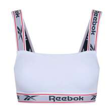 Reebok حمالة صدر رياضية كريستال للنساء/السيدات (أبيض) - 95% قطن/5% إيلاستين - أبيض - مشاهدة 1
