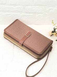 Women Long Wallet Fashion Mini Handbag Phone Purse Exquisite Patchwork Contrast Animal Print Texture PU Leather Multi-Function Zipper Phone Wallet Large Capacity Card Holder Pouch Wallet Purse Wallet