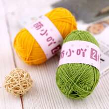 DUWEN 1.5mm Matte Chenille Yarn Doll Thread Handmade Crochet Knitted Material Thin Ice Stripe Thread