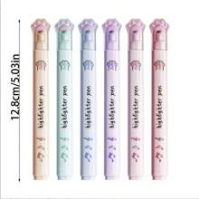 6pcs, Cat's Paw Highlighter, Student Cute Marking Pen, Marking Pen Color Marker, Classroom Small Gift, Handbook Watercolor Pen, Suitable For Daily Study And Work Writing Marker