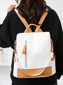 Mochila antirrobo con gran capacidad para mujer de estilo elegante para viajes y portátil, diseño chic callejero
