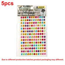 1-5sheets Colorful 3D Gem Stickers Glitter Sparkle Crystal Sticker For Tear Face Eyebrow Eyes Makeup Earrings Ear Ring Nail Rhinestone Stickers