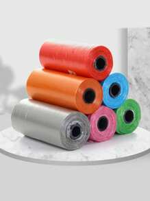 75pcs/5 Rolls Disposable Trash Bags, Baby Diaper Changing Solid Color Trash Bags, Convenient To Carry, Car Trash Bags, Suitable For Outdoor St, Living Room Bathroom, Baby Room Cleaning Trash, Color Random