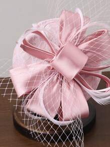 Elegant Ladies Small Hat, British Style Fascinator Headpiece, Vintage Lady's Hat Suitable For Party, Tea Party, Wedding Photo Shooting, Decorated Headwear With Veil