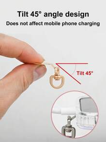 Phone Tether Tab,360° Rotatable Ultra-Thin 0.2mm Bending Design Universal Stainless Steel Phone Lanyard Metal Patch