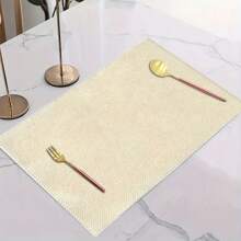 4pcs/6pcs Blank Linen Placemats - Washable DIY Heat-Resistant & Stain-Resistant Fabric Placemats, No Power Needed, Suitable For Restaurants, Weddings, Parties And Home Decor