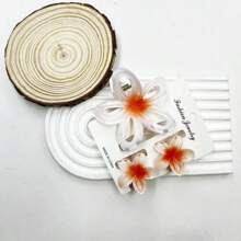 1 Stücke/7 Stücke geometrisches Muster Party süße Streetstyle Cut Out Farbverlauf Frangipani ABS Kunststoff Haarklammer Kombi-Set, sommerlicher Strandmode Haaraccessoires für Frauen Haarklammern, Haarspangen, Haarklammern, Haarklammern, Haarklammern, Haarklammern, Haarklammern, Blumen für Urlaubsoutfits Frau