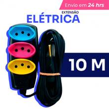 Electrical Extension 2/3/5/10 Meters Bivolt Three-Pole Colored Sockets - Multicolor - View 9