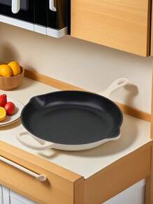 1 件 27 厘米铸铁搪瓷煎锅，不粘炉灶兼容煎锅