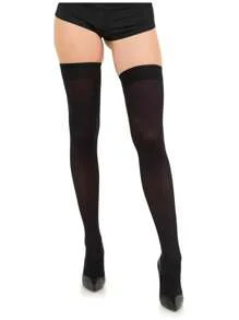 女士尼龙过膝长筒袜，学生妹风格，不透明，Y2k风格，舒适袜子 - 彩色 - 查看 3