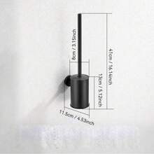 1 Peça Escova de Vaso Sanitário com Suporte para Banheiro, Escova de Limpeza de Vaso Sanitário, Suporte Montado na Parede, Escova Escovada