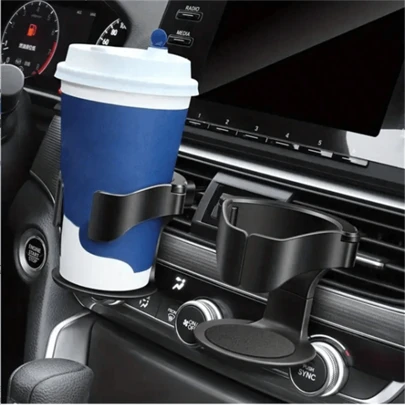 1pc PVC Cup Holder For Car, Adjustable Car Beverage Holder, Universal Portable Beverage Holder With Sponge Pad Design - Suitable For Water Bottles And Cans