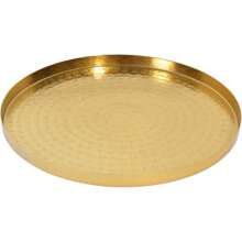 Round Gold Tray, 13" - Gold Serving Tray, Luxury Decorative Tray, Coffee Table Tray, Gold Decor, Jewelry Tray, Ottoman Tray, Gold Perfume Tray, Round Tray, Vanity Tray, Bar Tray, Drink Tray