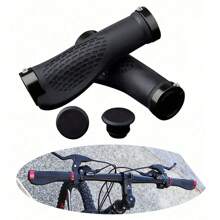 山地自行车防滑手柄套锁防滑硅胶公路山地自行车把手自行车配件符合人体工程学设计的自行车把手组件 - 均碼 - 查看 1