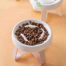 Keramische Slow Feeder Bowl, Verhoogde Katten/Hondenliefhebber Cadeau En Hond/Kattenmoeder Liefde Huisdier Voedsel & Waterbak Voorkomt Verstikking, Keramische Schaal Voor Kattenliefhebber En Kattenmoeder Liefde En Hondenliefhebber En Hondenmoeder Liefde