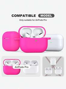 1pc Silicone Case + Track-Shaped Round Buckle Earphone Case Compatible With Apple 1/2/3, Pro/Pro 2/Pro 3, Shock-Resistant Protective Cover, New 4th Gen