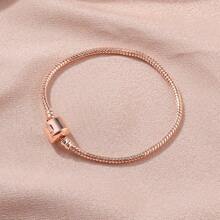 1pc Large Hole European Pearl Copper Chain 19cm Lobster Buckle Bracelet Basic Chain DIY Bracelet Accessories Bracelet