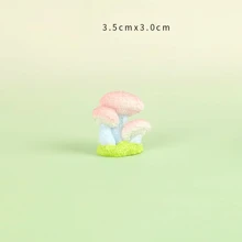 8 件装苔藓微景观创意简约仿真蘑菇 DIY 多肉植物园艺装饰配件 - 彩色 - 查看 7