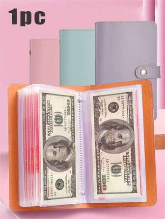 1本50内页储蓄簿，挑战储蓄储蓄簿，现金信密封储蓄簿，情侣挑战现金预算活页笔记本，钱包，储物袋，零钱包，存钱罐，现金储蓄簿，收藏纪念册，家庭财务分类账，储蓄文件夹，现金储物袋，笔记本，送给朋友的完美礼物