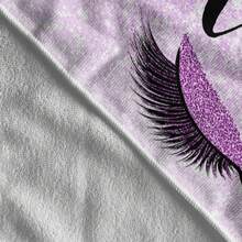 1 Pc Extra Large Beach Towel, Purple Feather Design, Essential Travel & Vacation Gift, Swimming Pool Towel, Camping & Beach Necessities For Adults Summer,Holiday