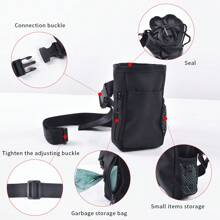 1 pieza Bolsa de almacenamiento de aperitivos para mascotas para exteriores, Bolsa de cintura para golosinas de gato/perro, Bolsa para golosinas de perro, Bolsa para pasear al perro