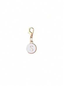 White Round A-Z Letter Keychain, Suitable For Bag Pendants, Backpacks, Car Pendants, Earphone Pendants, And Daily Necessities For Women'S Christmas Gifts. A Gift For My Girlfriend, A Mother'S Day Gift - Multicolor - View 12