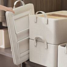 1 stuk bureau-organizerbox, opvouwbare opbergmand van bamboevezels en staal, geschenkdoos, opbergmand voor kleding/speelgoed/snacks, badkamerdecoratie, zomer, terug naar school