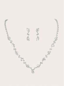 1 Set Of Fashion Jewelry, Including Necklaces, Earrings, Bracelets, Suitable For Women's Daily Wear, Weddings, Parties, Etc.