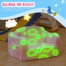 Children's Small Ofa, The Best Choice For Children's Birthday Gifts, Stretchable Cushion, Sofa And Sofa Bed In One, Multi. Functional Memory Sponge Sofa, Suitable For Living Room, Bedroom, Game Room Home Furniture - 粉色 - 查看 7