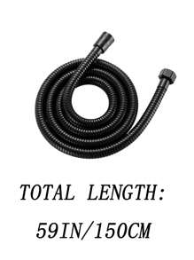 Shower Hose, Flexible Stainless Steel Handheld Shower Hose, Replacement Metal Extension Shower Hose - Black - View 7