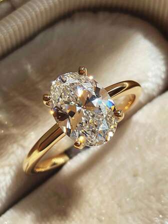 1 ct, 2 ct, 5 ct, 8 ct Anillo de compromiso ovalado brillante, Anillo de boda para mujer, Anillo de compromiso de plata de ley 925, Anillo eterno, Regalo de joyería exquisita