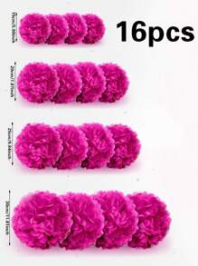 16/20 件粉色、蓝色、绿色、彩色纸质绒球装饰，适用于返校、婚礼、告白日、淋浴、生日、派对、室内和室外装饰 - 彩色 - 查看 12