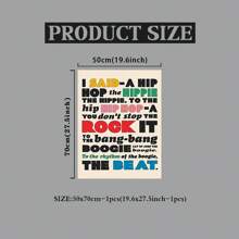 1 件带有说唱音乐歌词的鲜艳帆布海报，彩色 Hippity Hop 嘻哈歌手印刷艺术，适用于办公室、客厅、卧室 - 有趣的家居装饰，无框架，独特的房间装饰 - 彩色 - 查看 11