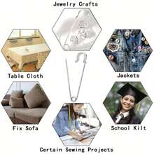 30pcs Pins, 7 Sizes Extra Large Pins - Suitable For Blankets, Sofas, Home Decor, Sweaters, Sewing, Scarves, Skirts, Crafts, Etc.