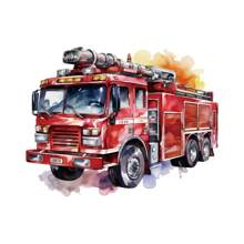 可移除运动员墙贴/贴纸，红色汽车墙贴 - 彩色 - 查看 5