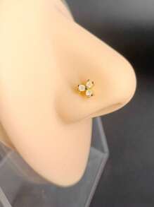 1 Piece Of Fashionable Golden Butterfly Nose Rings Suitable For Ladies To Wear On Festivals - Gold - View 5