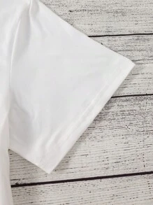 Summer And Spring Graphic Print T-Shirts, Short Sleeve Crew Neck Casual Tops, Women's Tops