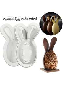 1PC Easter Bunny Cake Mould Unique Rabbit Egg Mousse Cake Pan Ideal For Baking Creative Desserts Perfect For Easter Celebrations High Quality Kitchen Bakeware Great For Home Bakers - View 1