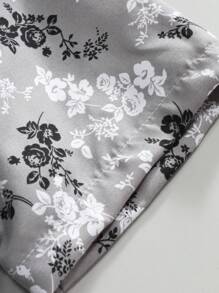 Men's Geometric Print Short Sleeve Casual Shirt, Spring/Summer - Grey - View 4