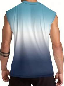 2025 Summer Hawaii Beach Men's Gradient Forest Printed Sleeveless Tank Top