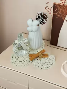 3pcs Handmade Crochet Lace Placemats - Vintage Floral Table Decor For Easter & Mother's Day Gifts, Heat-Resistant Coasters, Farmhouse Style Kitchen/Dining Party Decor - White - View 7